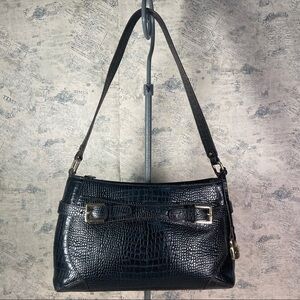 Etienne Aigner Croc leather shoulder bag